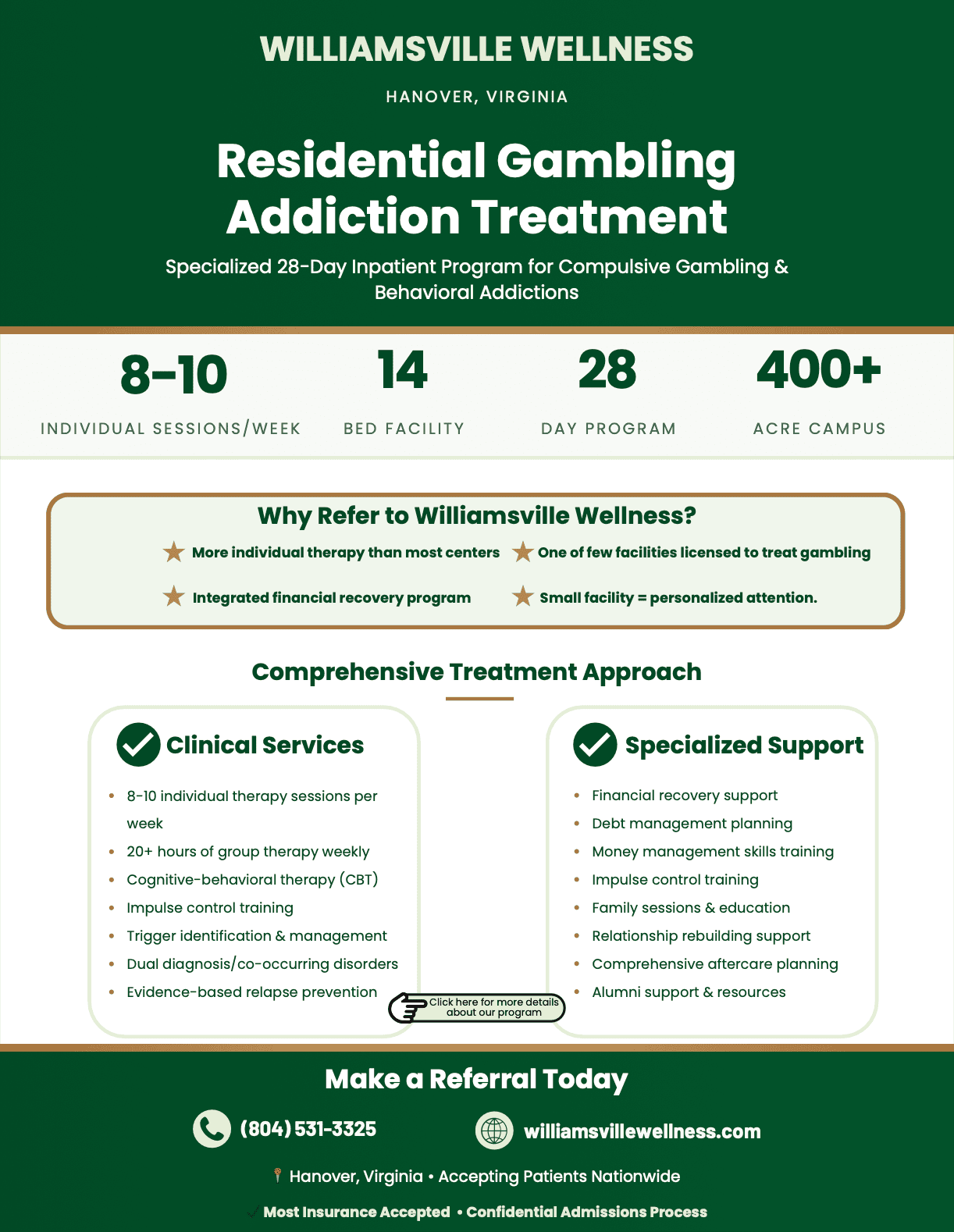 Gambling Addiction Treatment Brochure