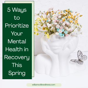 Mental Health in Recovery photo of head vase with flowers protruding